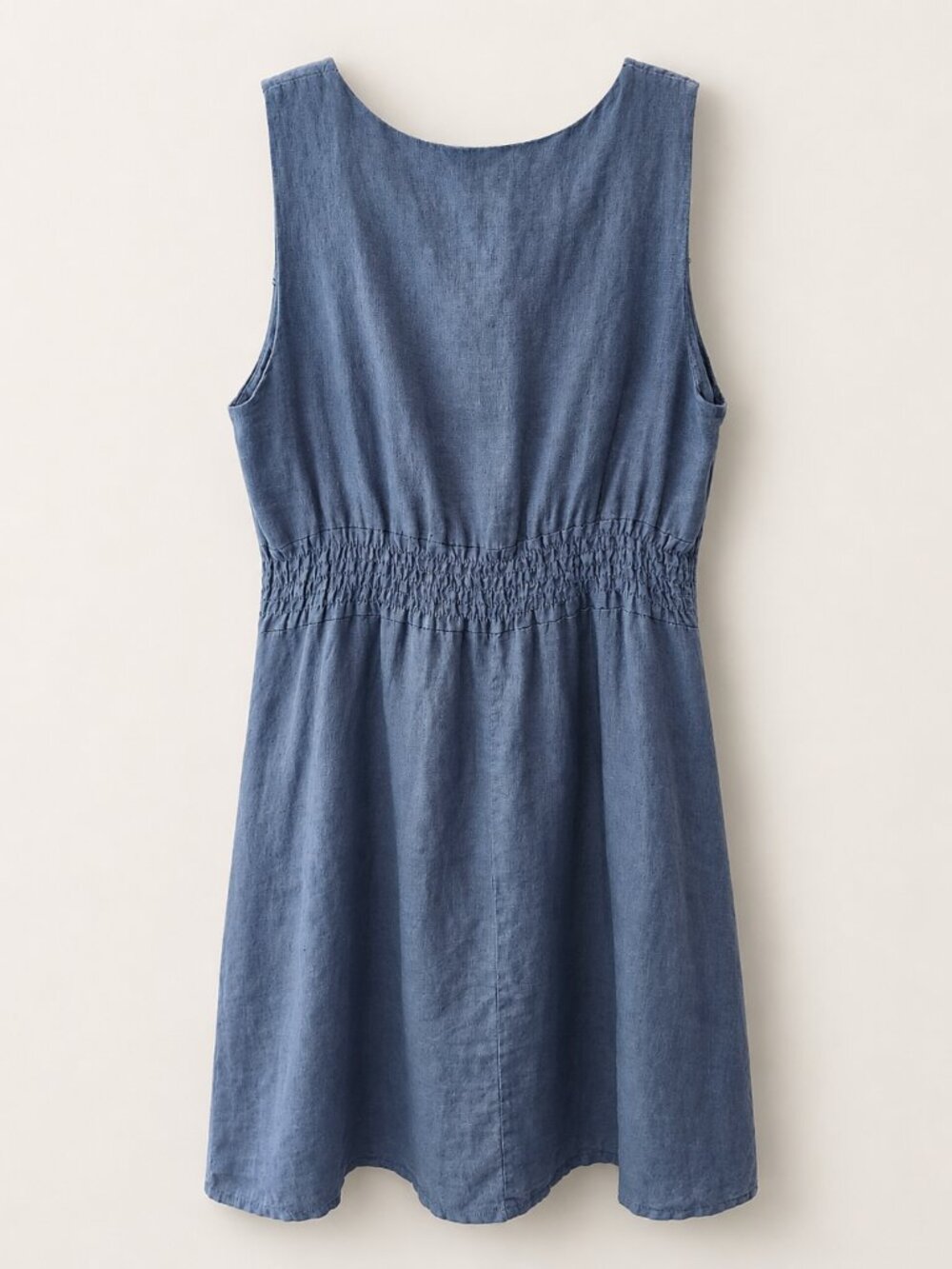 Lungo L’Arno Blue Linen Sleeveless Dress Size Small/Medium - Picture 3 of 6